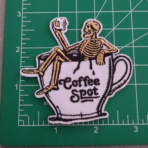 2/$10 Skeleton Coffee Spot Patch